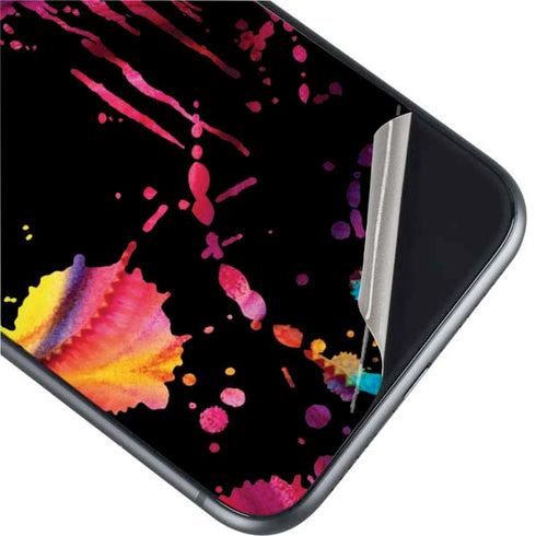 Chromatic Splatter Black iPhone 11 Skin